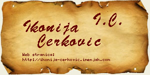 Ikonija Čerković vizit kartica